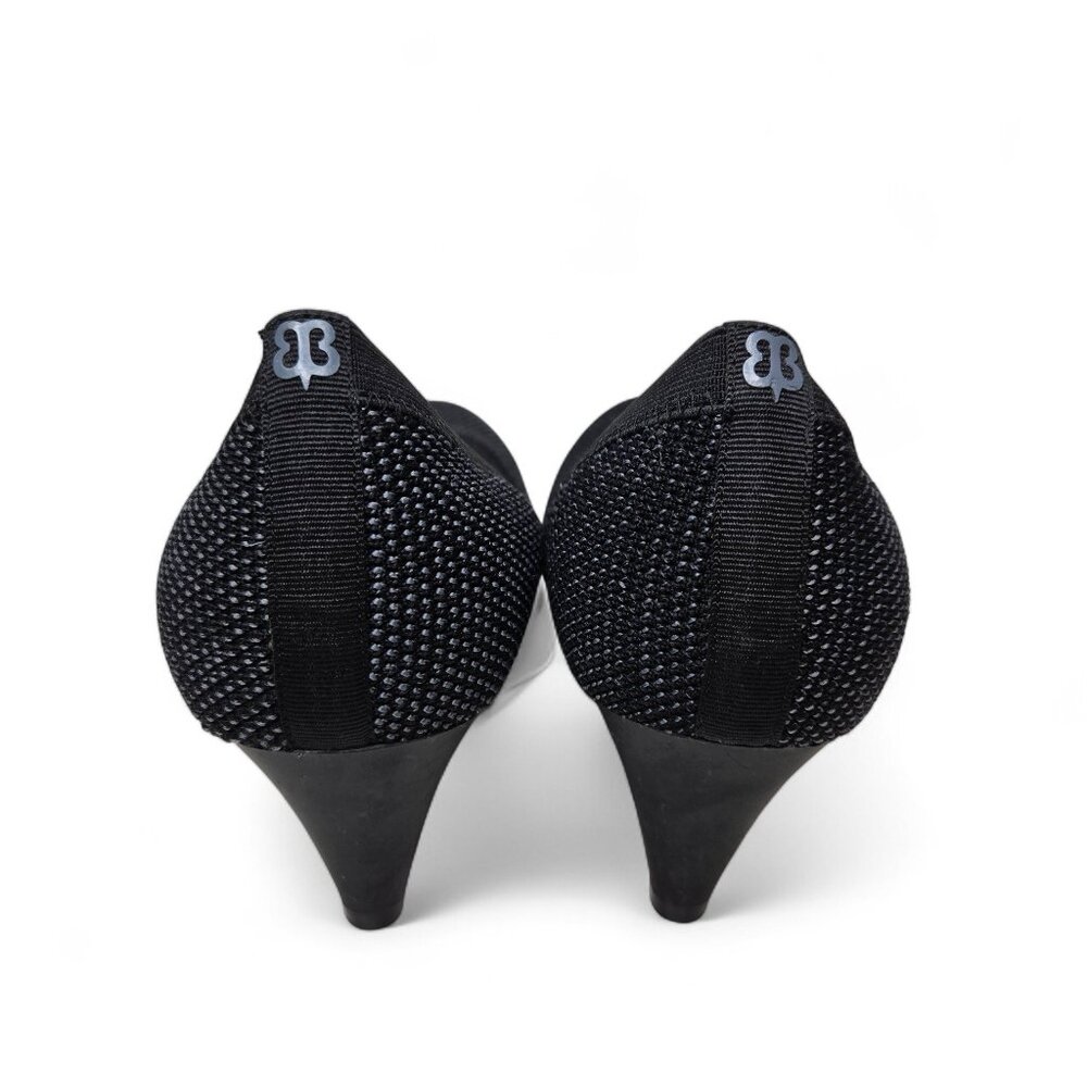 Betabrand Late to the Gate Knit Pumps Women Black Grey Memory Foam Insole Cozy 8 - Picture 5 of 8
